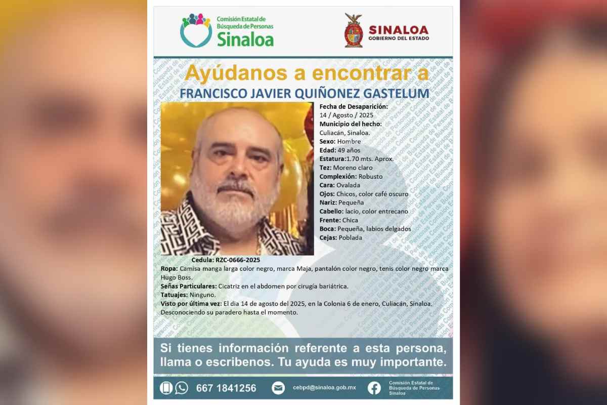 Desaparece familia en Culiacán; activan protocolos de búsqueda