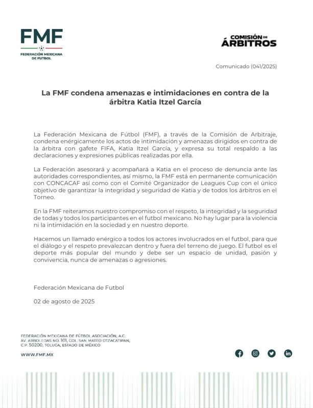 fmf condena amenazas muerte katia itzel garcia