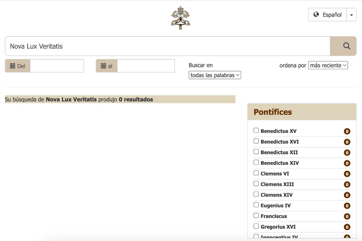 Un video de Youtube asegura que el papa firmó un nuevo documento doctrinal llamado “Nova Lux Veritatis”, pero esto es desinformación. 