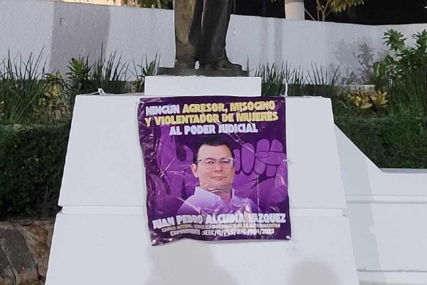 Activistas de Campeche denuncian represión de la policía durante protesta pacífica por nombramiento de magistrado
