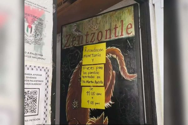 Centro de acopio de alumnos de la UNAM para víctimas de explosión de pipa
