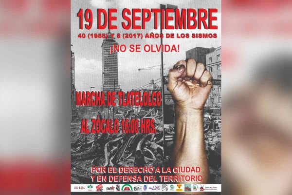 Convocatoria manifestación 19 de septiembre