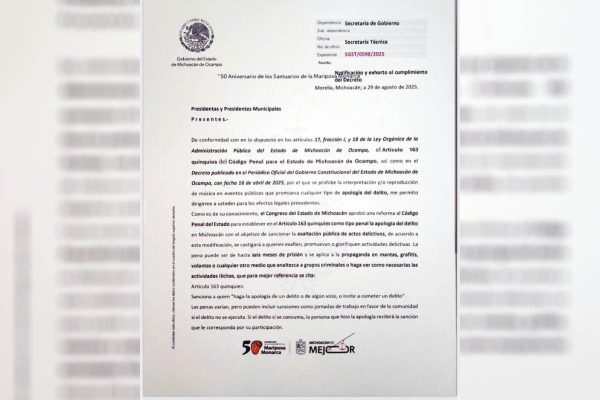 Festejos patrios con artistas que hagan apología del delito serán cancelados: gobernador de Michoacán