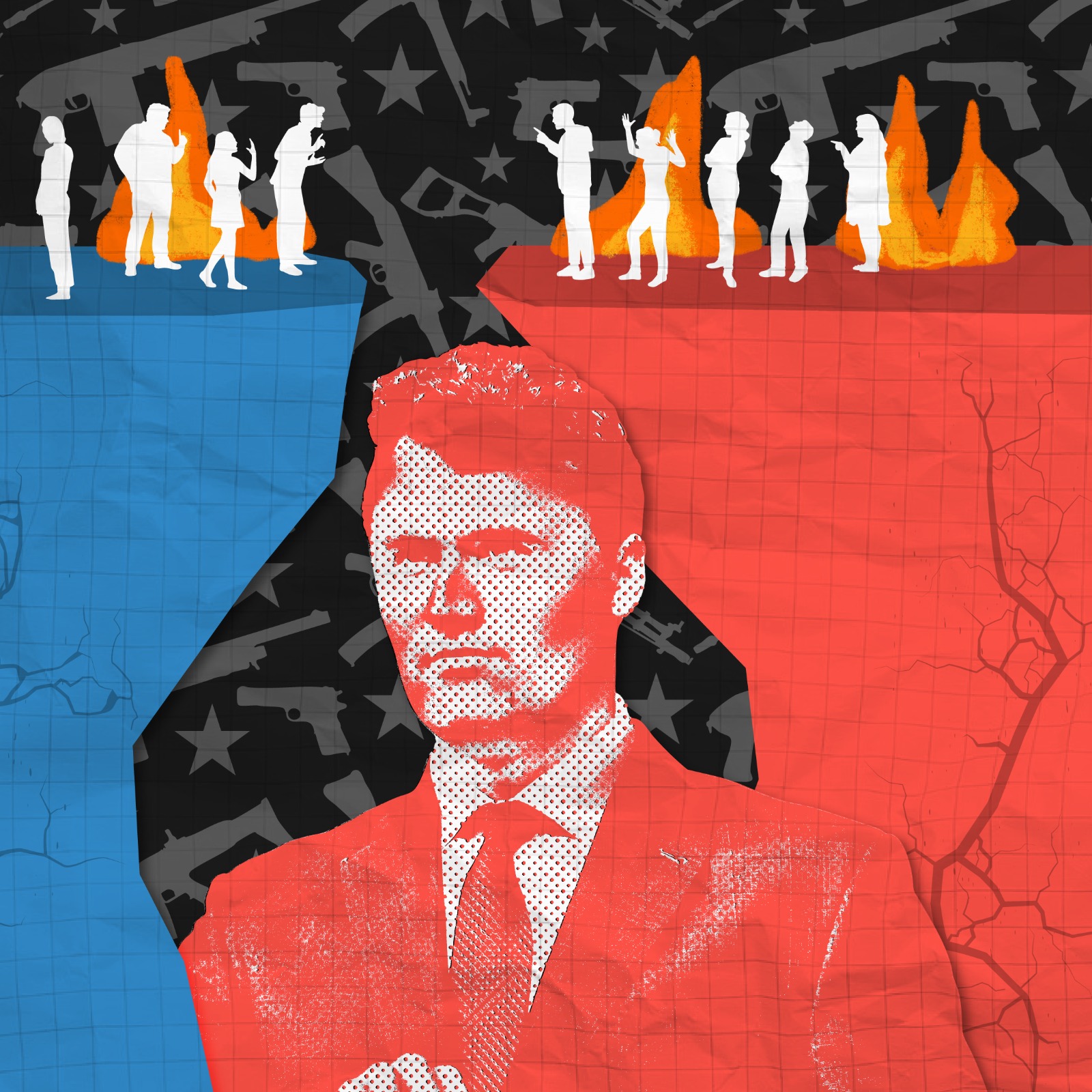 Ilustración Pilar Eunice Medina Rosales sobre  Charlie Kirk, activista de ultraderecha de EU que fue asesinado de un disparo el pasado 10 de septiembre.