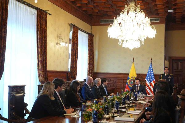 Marco Rubio en su visita a Ecuador