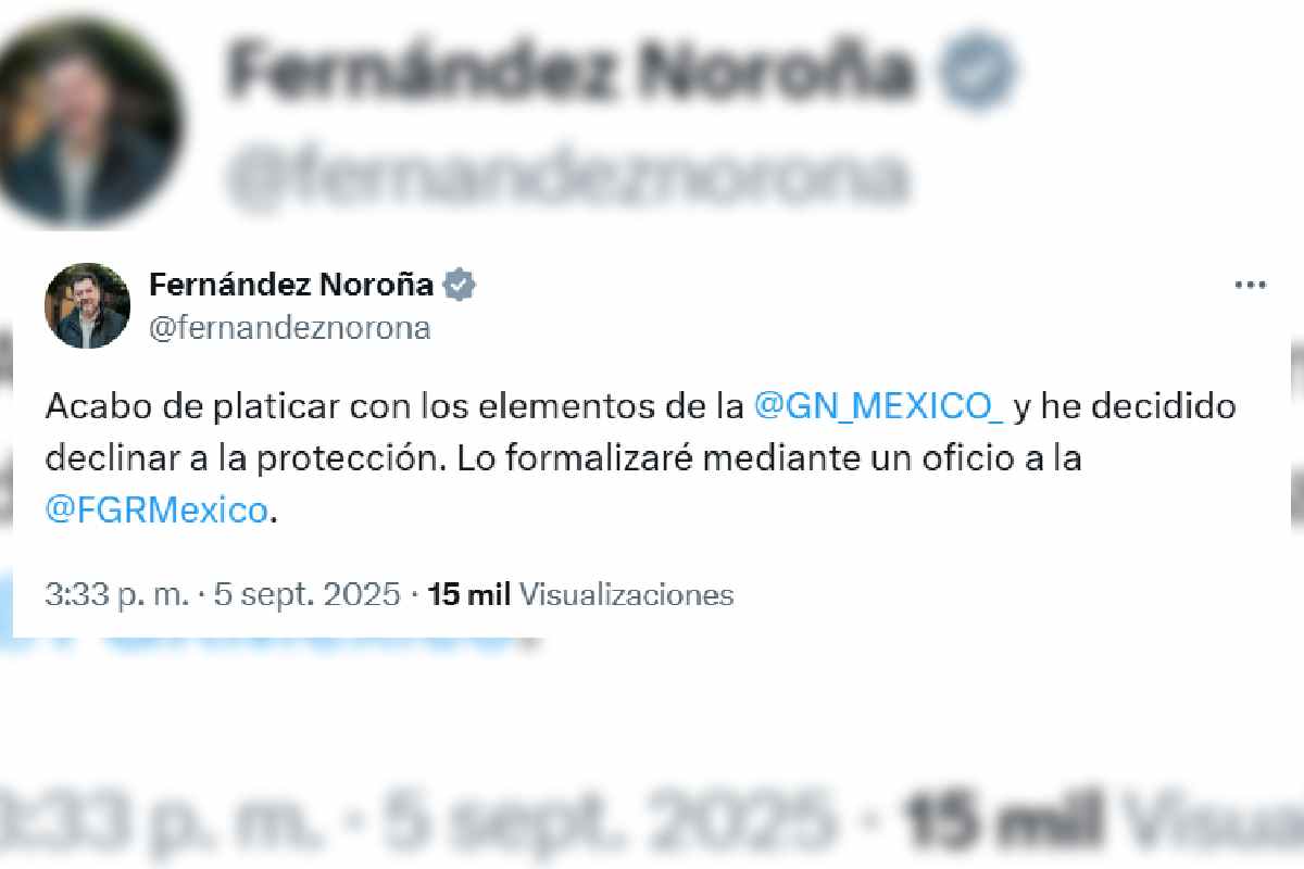 Noroña declina protección