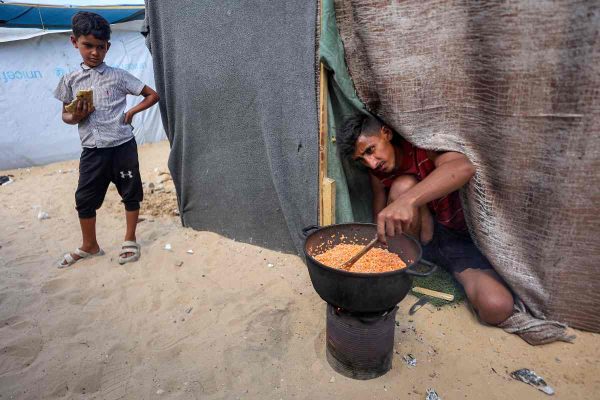 Refugiados en Gaza