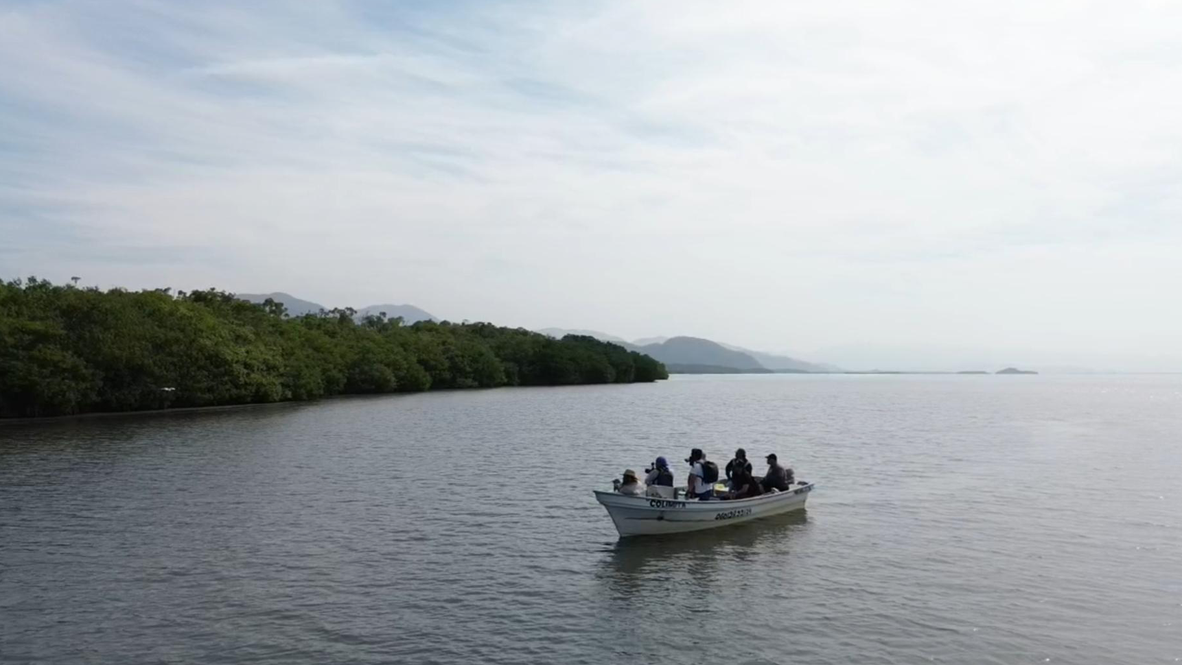Vista aérea de la laguna de Cuyutlán. Foto: Tsikini.