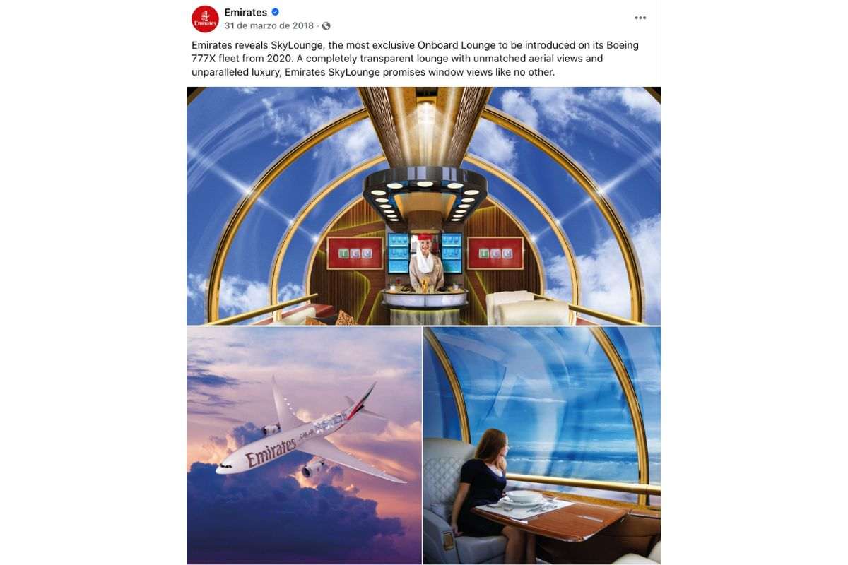 En redes sociales circula un video creado con IA sobre el supuesto primer avión transparente. Sin embargo, este no existe ni fue anunciado por Emirates. 