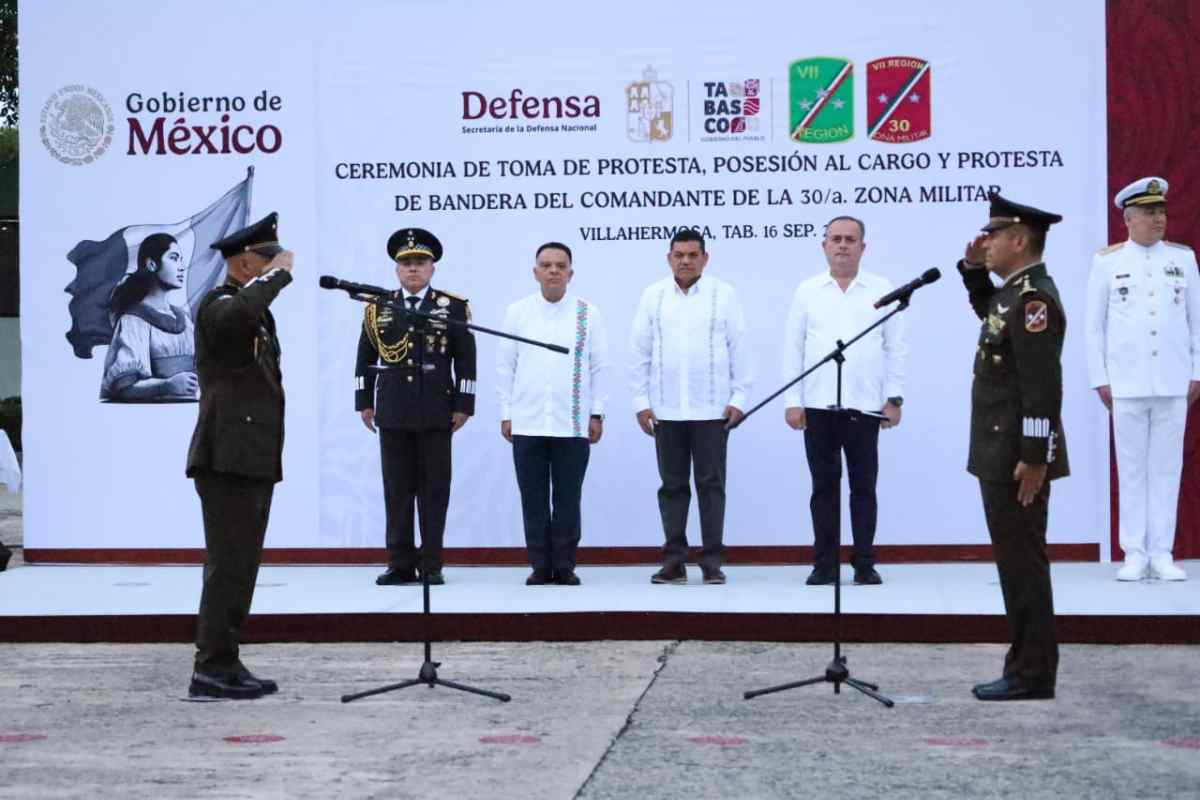 Asume Jesús Alejandro Adame Cabrera como nuevo comandante de la Trigésima Zona Militar en Tabasco