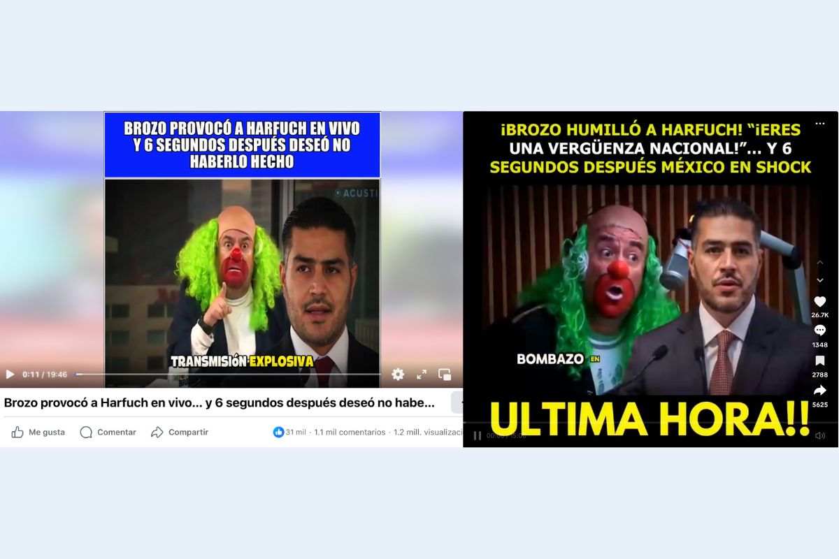 Contrario a lo que se asegura en redes sociales, nunca sucedió una supuesta transmisión en donde Omar García Harfuch presuntamente aseguró tener el expediente judicial de Brozo.