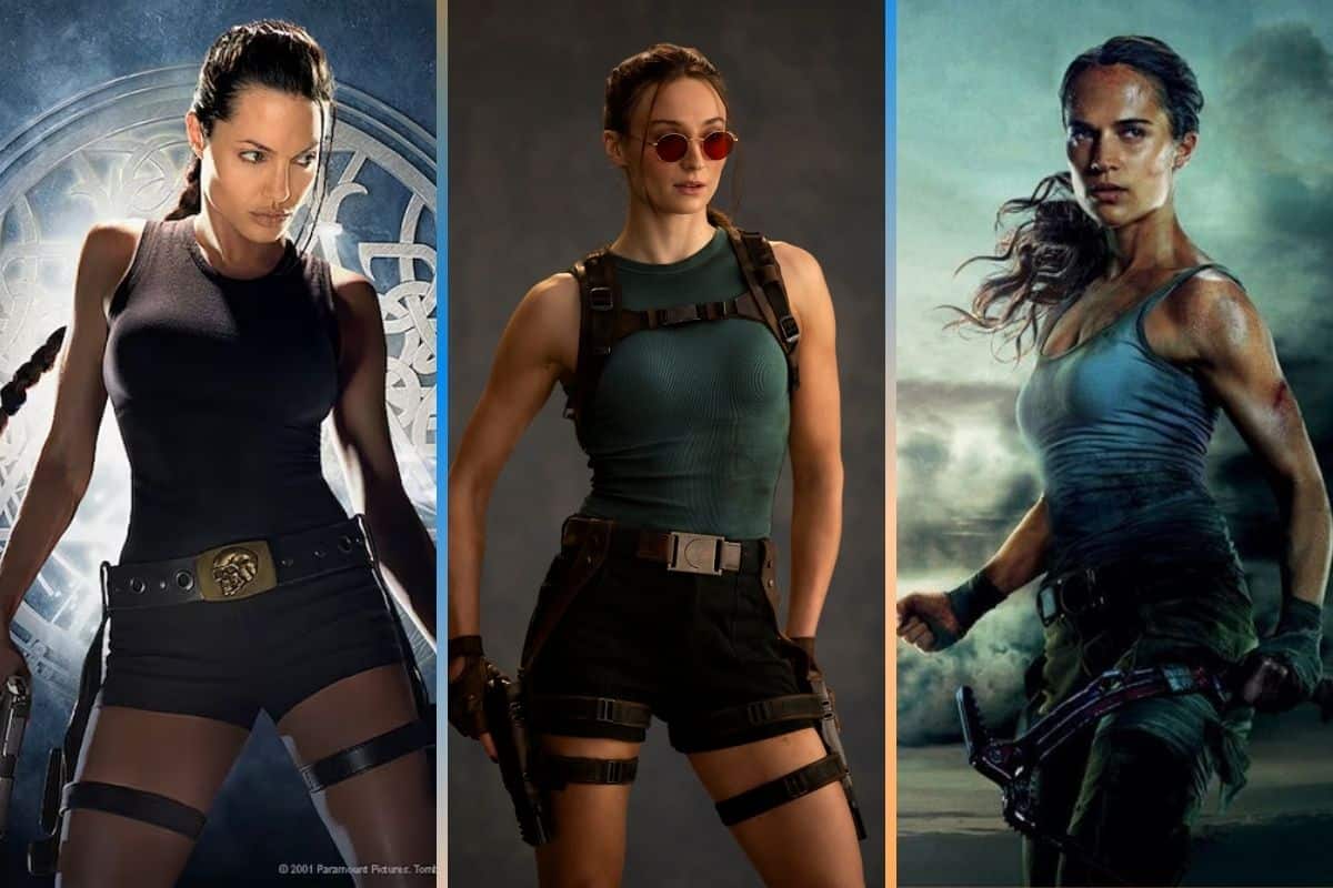lara croft tomb raider actrices angelina jolie alicia vikander sophie turner