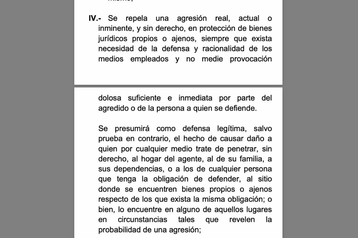 El Congreso no aprobó una reforma al Código Penal que reconoce la legítima defensa como “derecho absoluto”; desinformación circula desde 2018