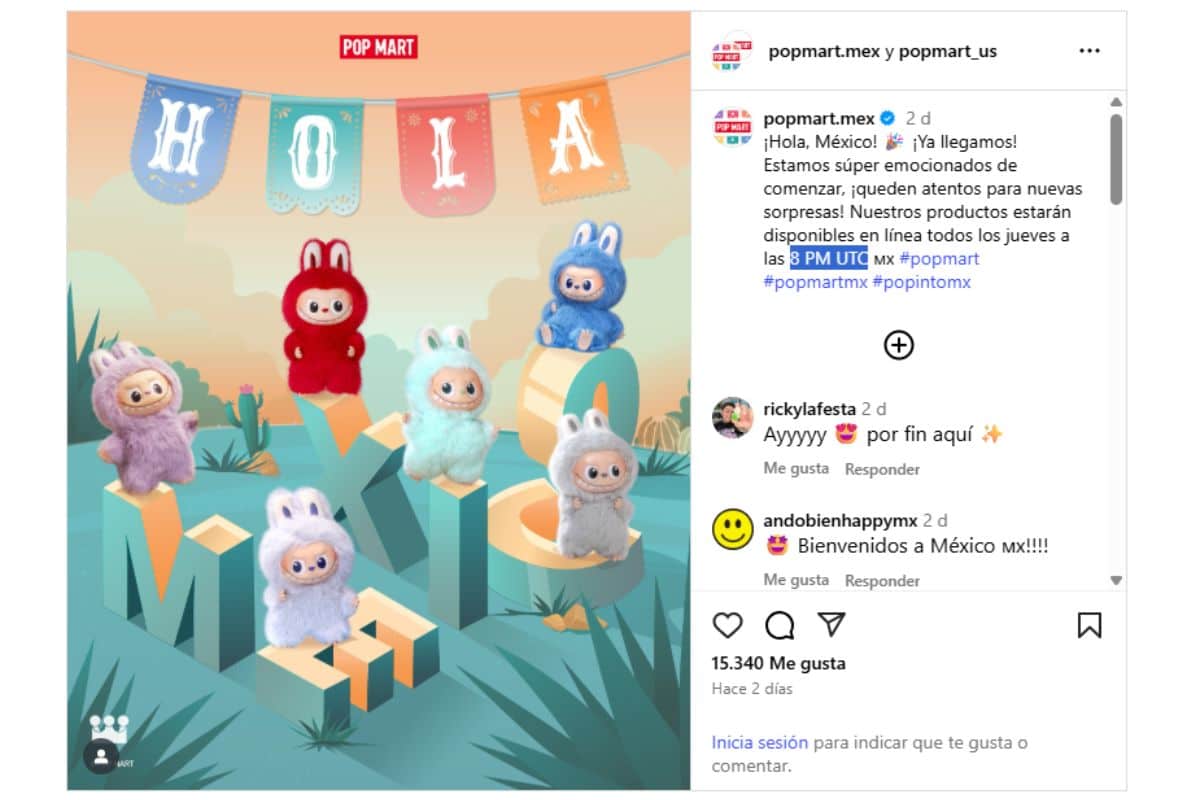 pop mart mexico tienda labubu