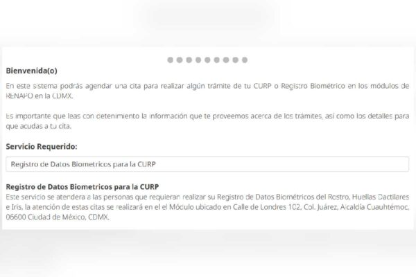 Cita curp biométrica