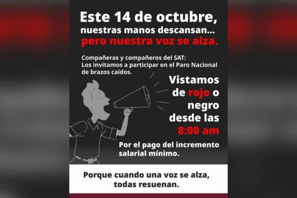 Convocatoria paro nacional SAT