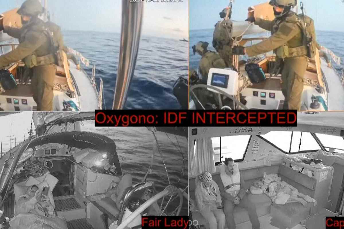 Ejército de Israel interceptando Flotilla Gaza