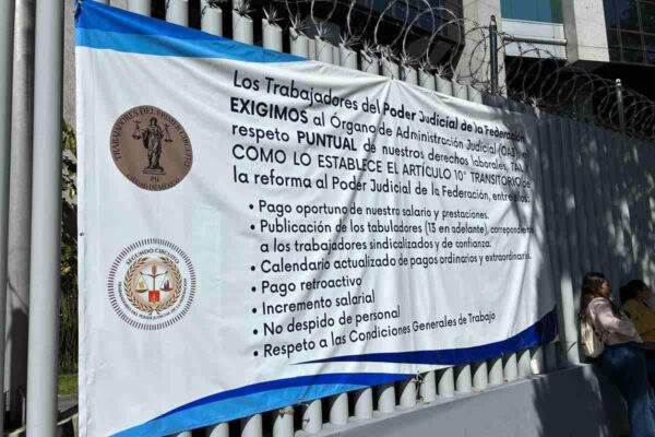 Protesta trabajadores poder judicial
