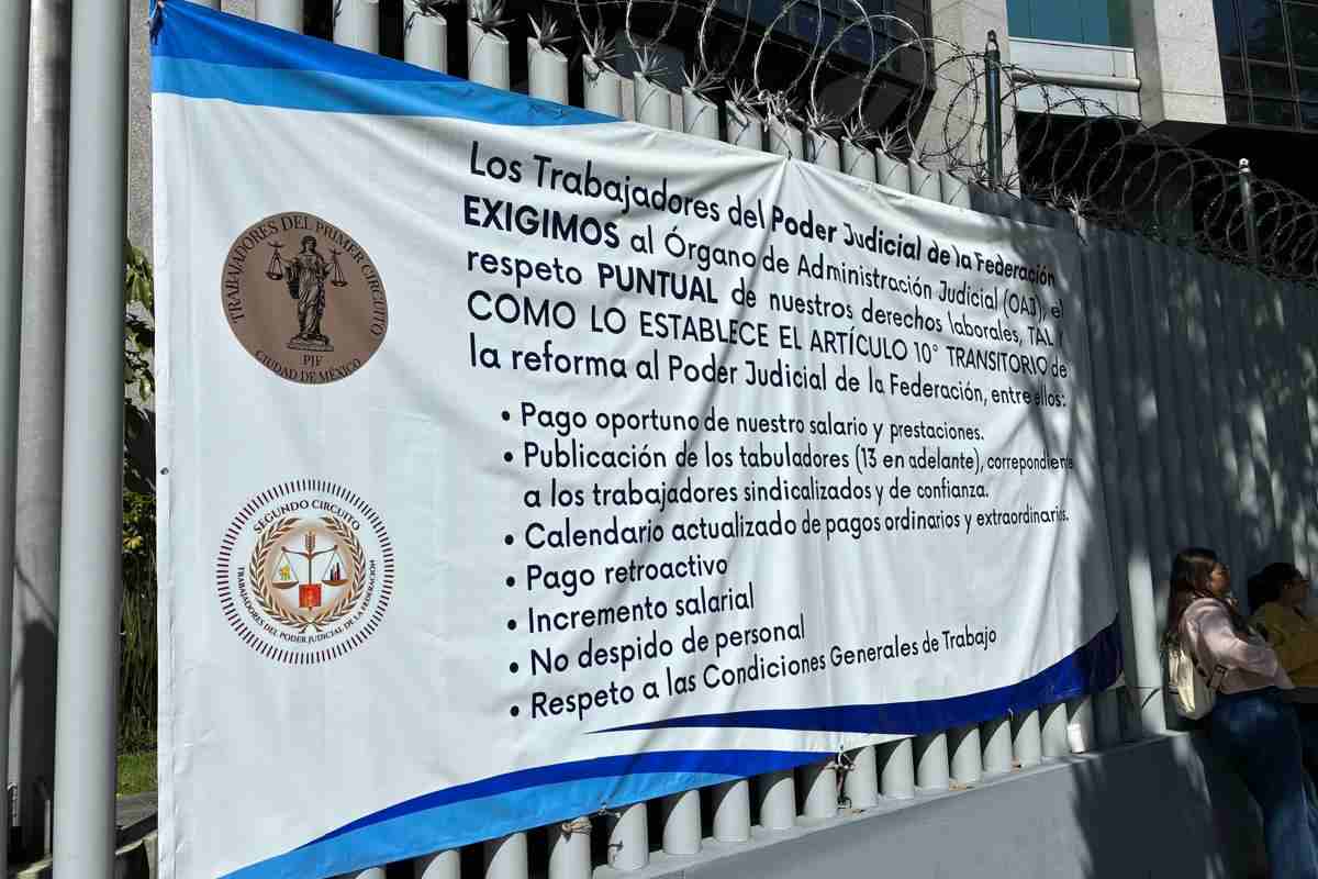 Protesta trabajadores poder judicial