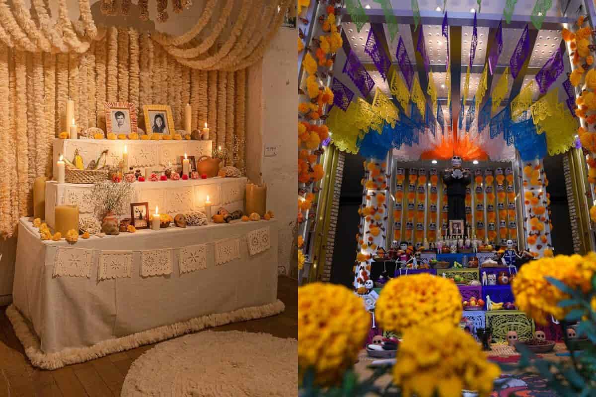 ofrendas minimalistas dia de muertos