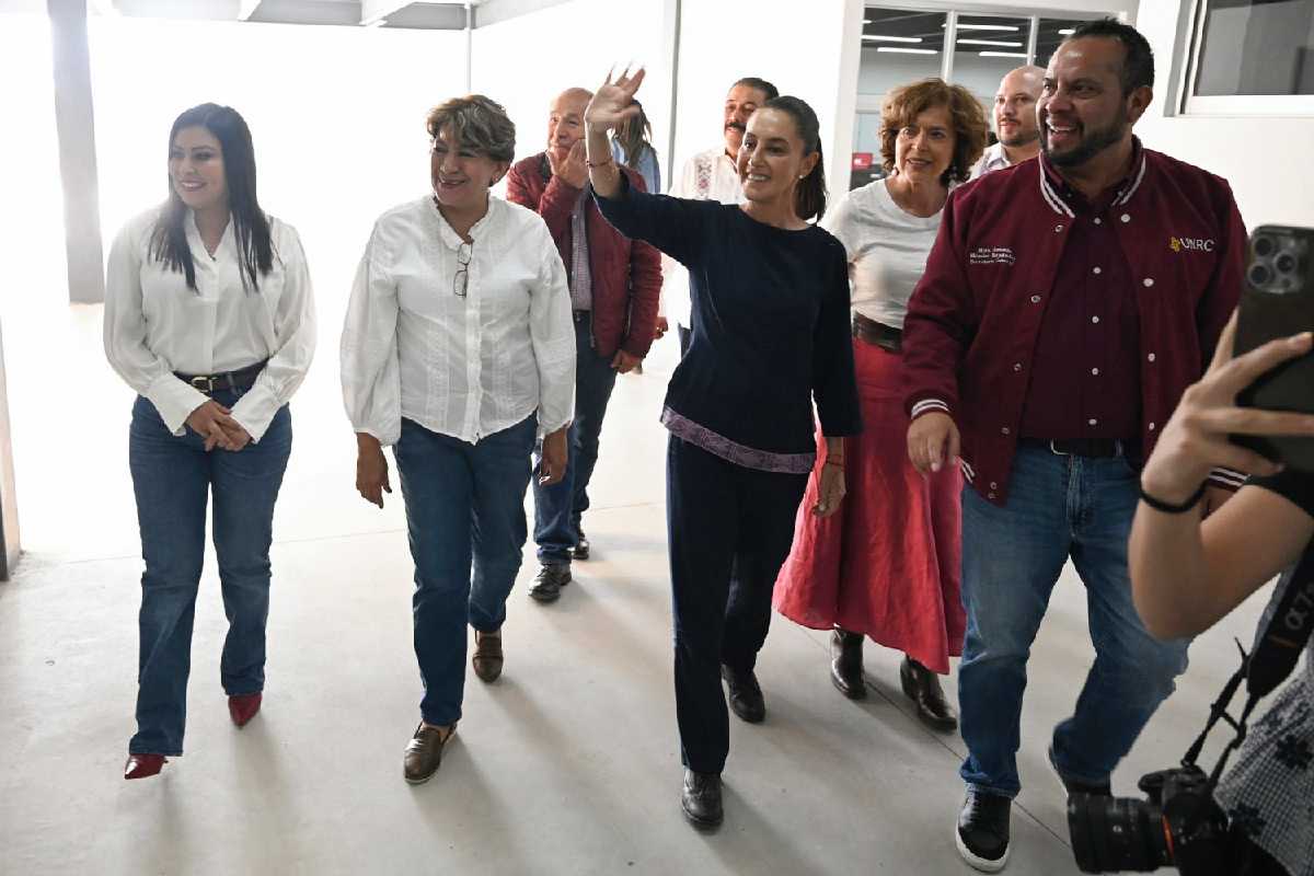 "Faltan un millón de espacios universitarios", dice Sheinbaum durante inauguración de plantel en Chalco