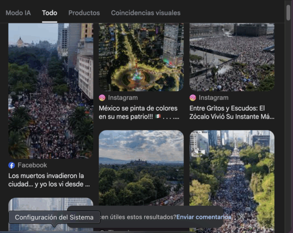 Fuente: Captura de pantalla de la búsqueda inversa en Google Lens.