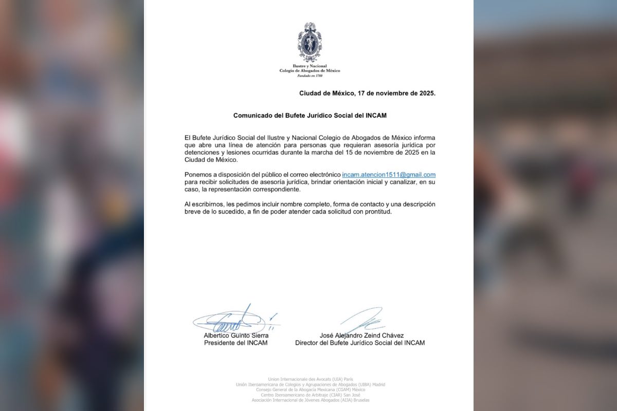 Colegio de Abogados de México ofrece asesoría gratuita a personas detenidas o lesionadas en la marcha que la Generación Z_Animal Político_3