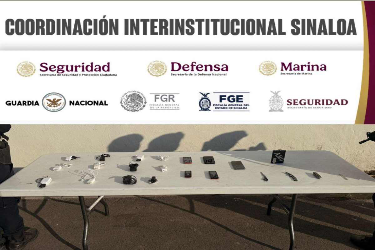 Decomisan celulares y armas blancas, por tercera ocasión, a reos del Penal de Aguaruto, en Culiacán