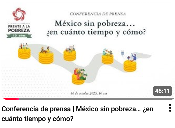 Portada de la invitación a la conferencia de Frente a la pobreza para dar las rutas necesarias para reducir la pobreza en México.
