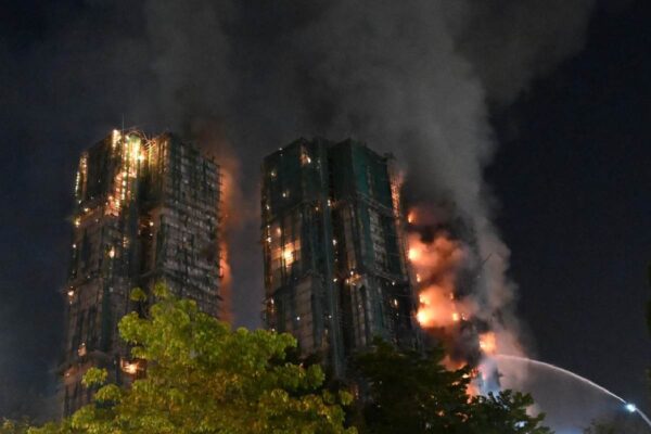 Incendio en Hong Kong