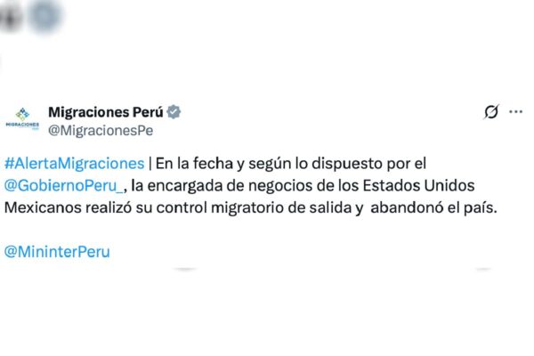 Karla Ornelas, encargada de la embajada de México en Perú, abandona el país tras ruptura de relaciones