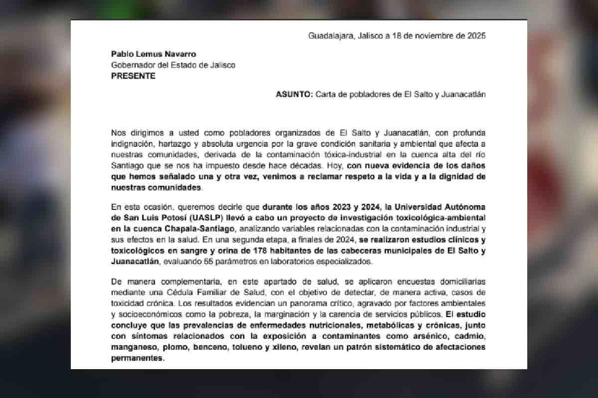 Municipios en Jalisco exigen que se cumpla Plan de Atención por daños a la salud tras exposición a contaminación del río Santiago_2