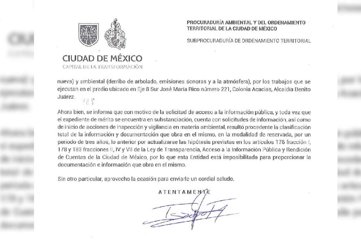 PAOT reserva información Fresko Acacias