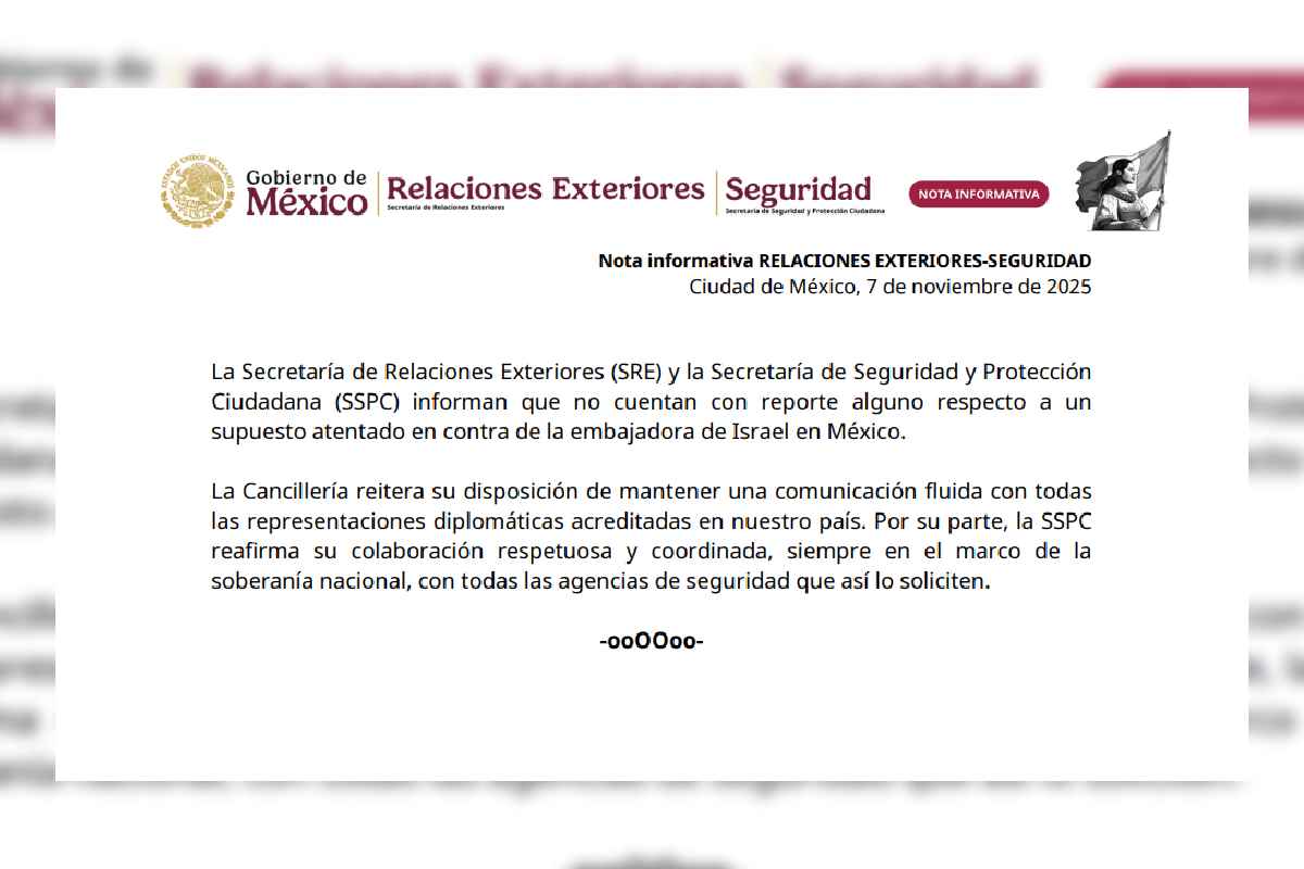 SRE embajadora Israel