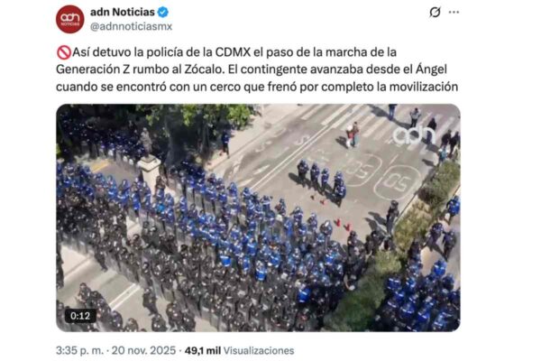 Fuente: Captura de pantalla de publicación del medio adn Noticias.  