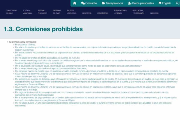 Fuente: Captura de pantalla del sitio web de Banxico.