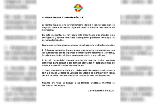 Waldo’s en Hermosillo no contaba con autorización de Protección Civil; cierran 68 sucursales en Sonora