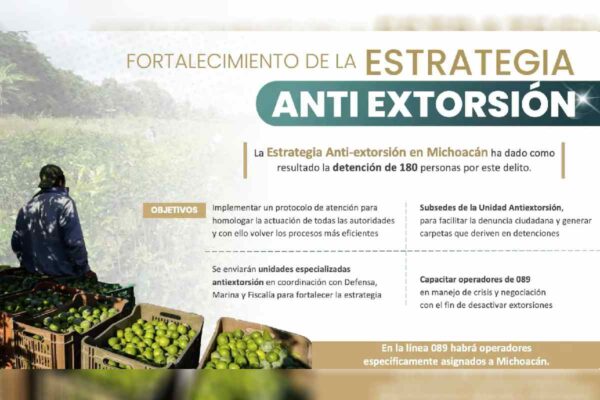 Van 932 detenidos por delitos de alto impacto en Michoacán; estado es “prioridad nacional”, dice Harfuch