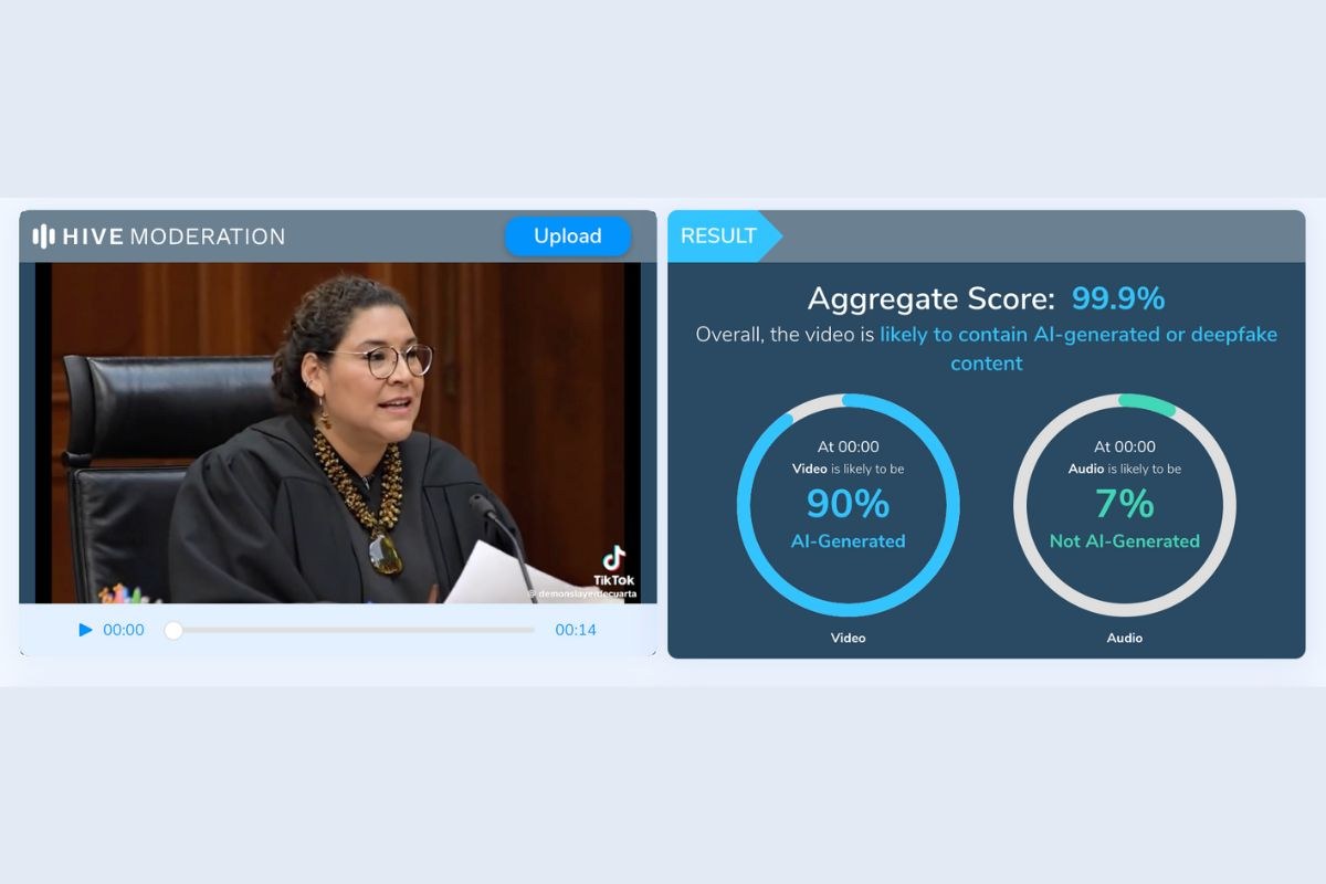 Una publicación viral muestra al ministro presidente de la Suprema Corte de Justicia de la Nación proponiendo un ritual “mixteco-zapoteco” durante una sesión, pero el video se generó con inteligencia artificial. 
