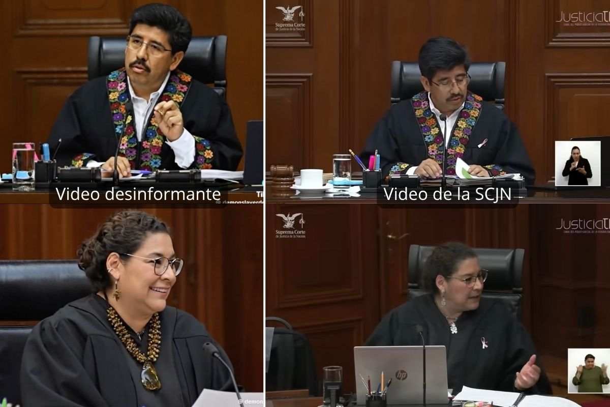 Una publicación viral muestra al ministro presidente de la Suprema Corte de Justicia de la Nación proponiendo un ritual “mixteco-zapoteco” durante una sesión, pero el video se generó con inteligencia artificial. 