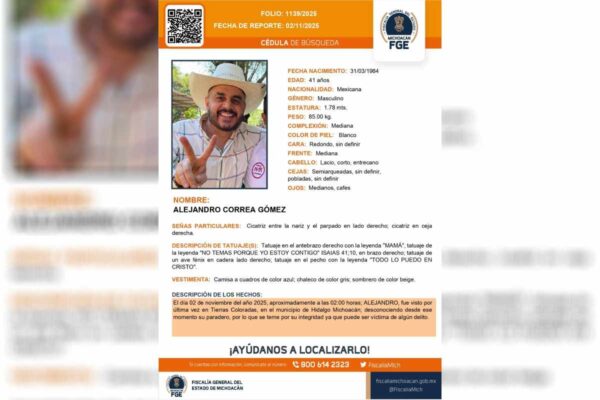 Localizan vehículo y pertenencias de Alejandro Correa, exalcalde de Zinapécuaro, Michoacán, desaparecido