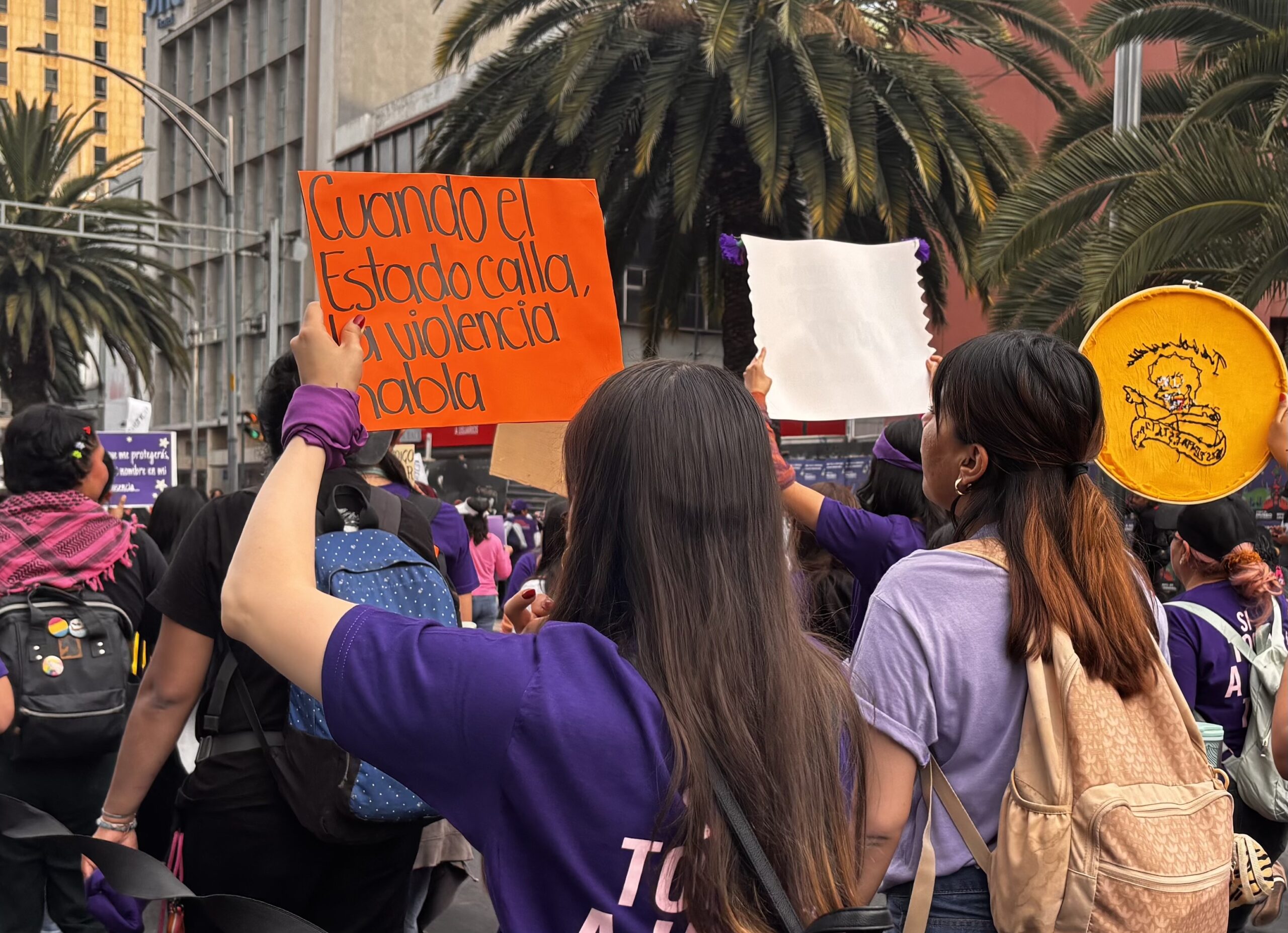 Aspecto de la marcha por el Día Internacional de la Eliminación de la Violencia contra las Mujeres. Foto: ©Amnistía Internacional / Fernanda Jiménez Aguilar.