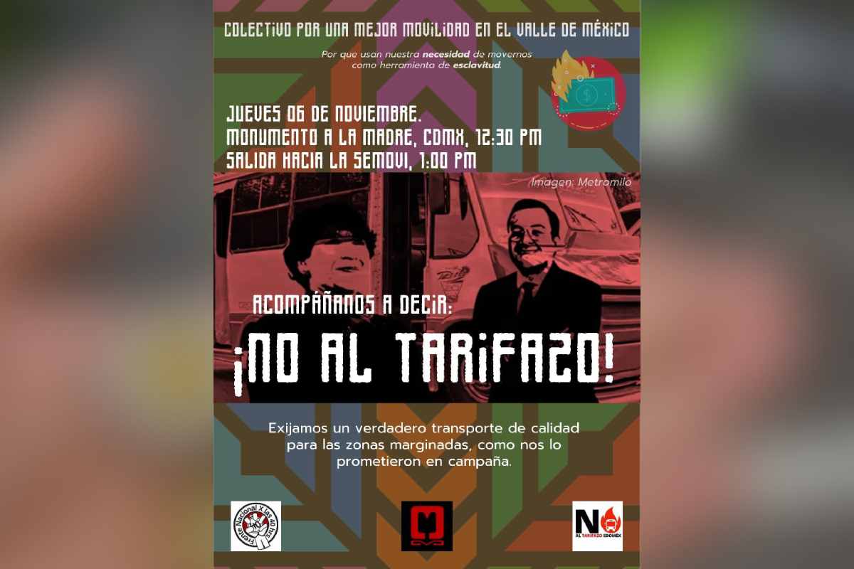 Convocan a marcha contra el aumento del pasaje en CDMX para el jueves; colectivos piden reunión con Brugada