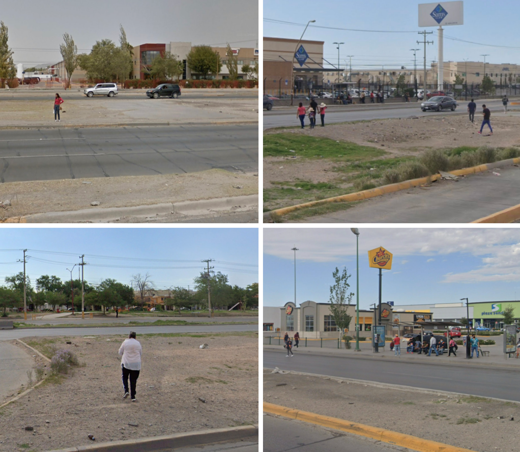 Fotos de peatones en Avenida Las Torres.