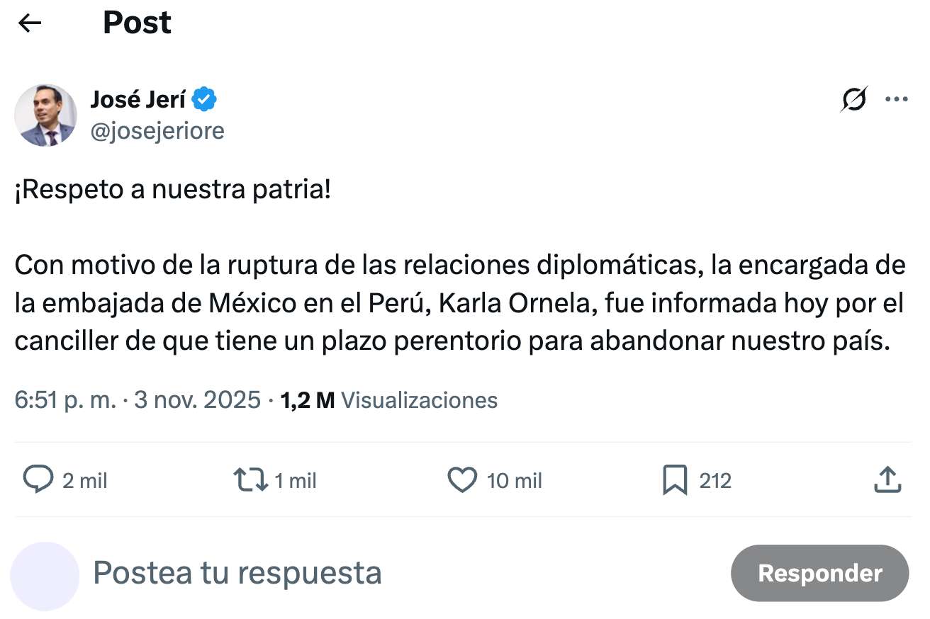 Pese a la ruptura anunciada por el país andino, las relaciones consulares Perú-México sí continúan. Aquí te explicamos qué implica la carencia de relaciones diplomáticas y si afecta a los ciudadanos de ambos países.