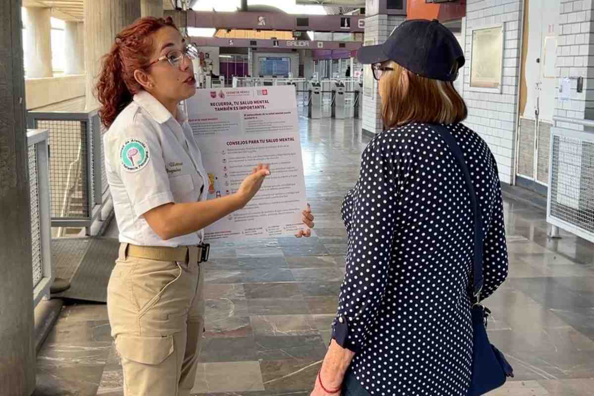 104 personas son atendidas en Metro CDMX en 2025 tras sufrir crisis emocional, dice Salvemos Vidas