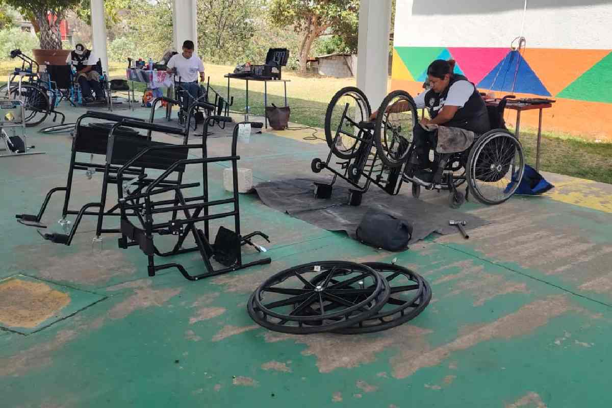 Aprendizaje mecanica silla ruedas personas discapacidad