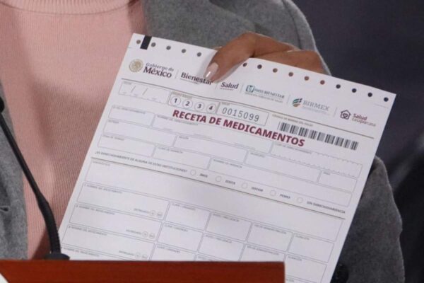 Así se ve la receta de medicamentos entregada en el programa salud casa por casa para las farmacias del bienestar