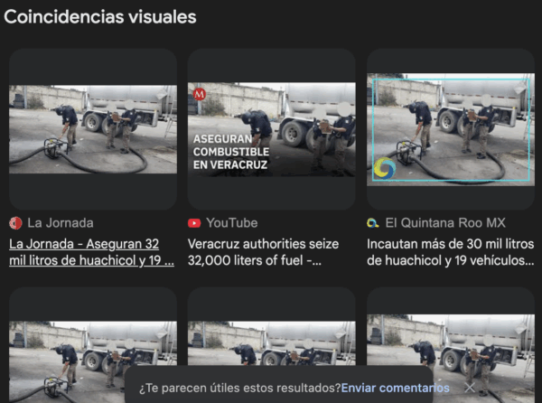 Fuente: Captura de pantalla de la búsqueda inversa en Google Lens.