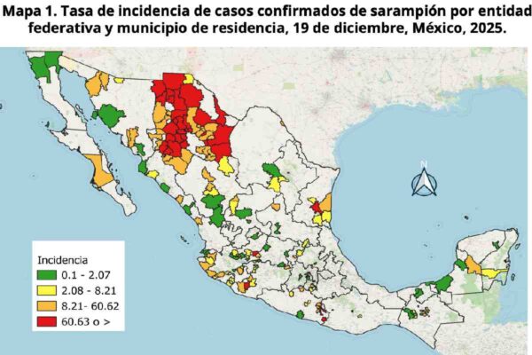 Chiapas emite alerta por aumento de casos de sarampión; cancelan eventos masivos